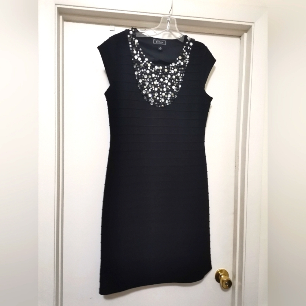 Collection Dressbarn  Women’s  Black Dress With Lace Sequin